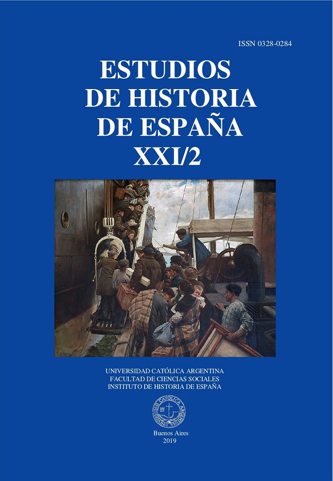 					Ver Vol. 21 Núm. 2 (2019): Dossier: Spanish Migrations and Exiles in Argentina : Advances and Research Challenges at the Beginning of the 21st Century
				