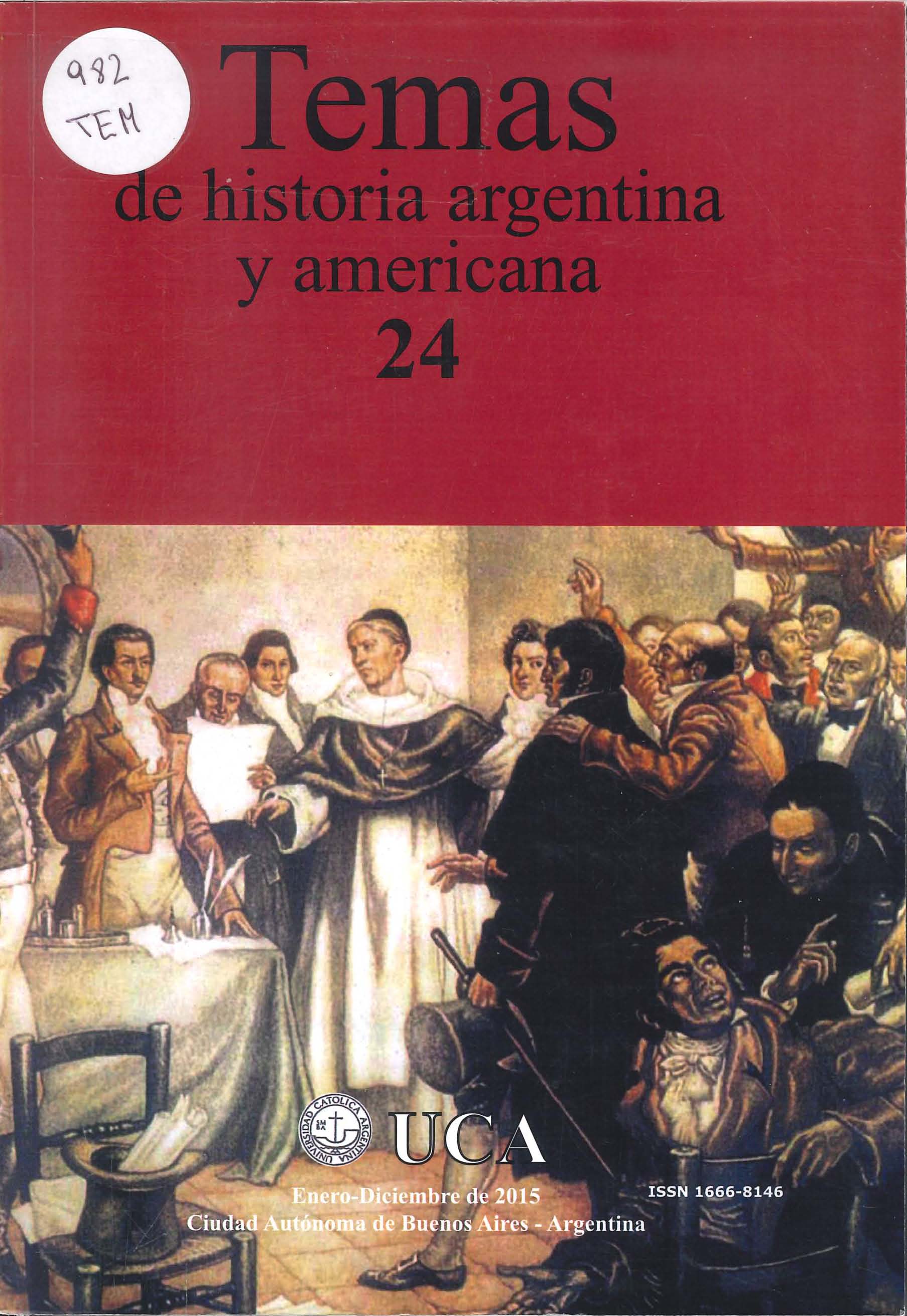 Tapa de la revista N°24. Ilustración de tapa: "Jura de la Independencia Argentina", acuarela de Antonio González Moreno.