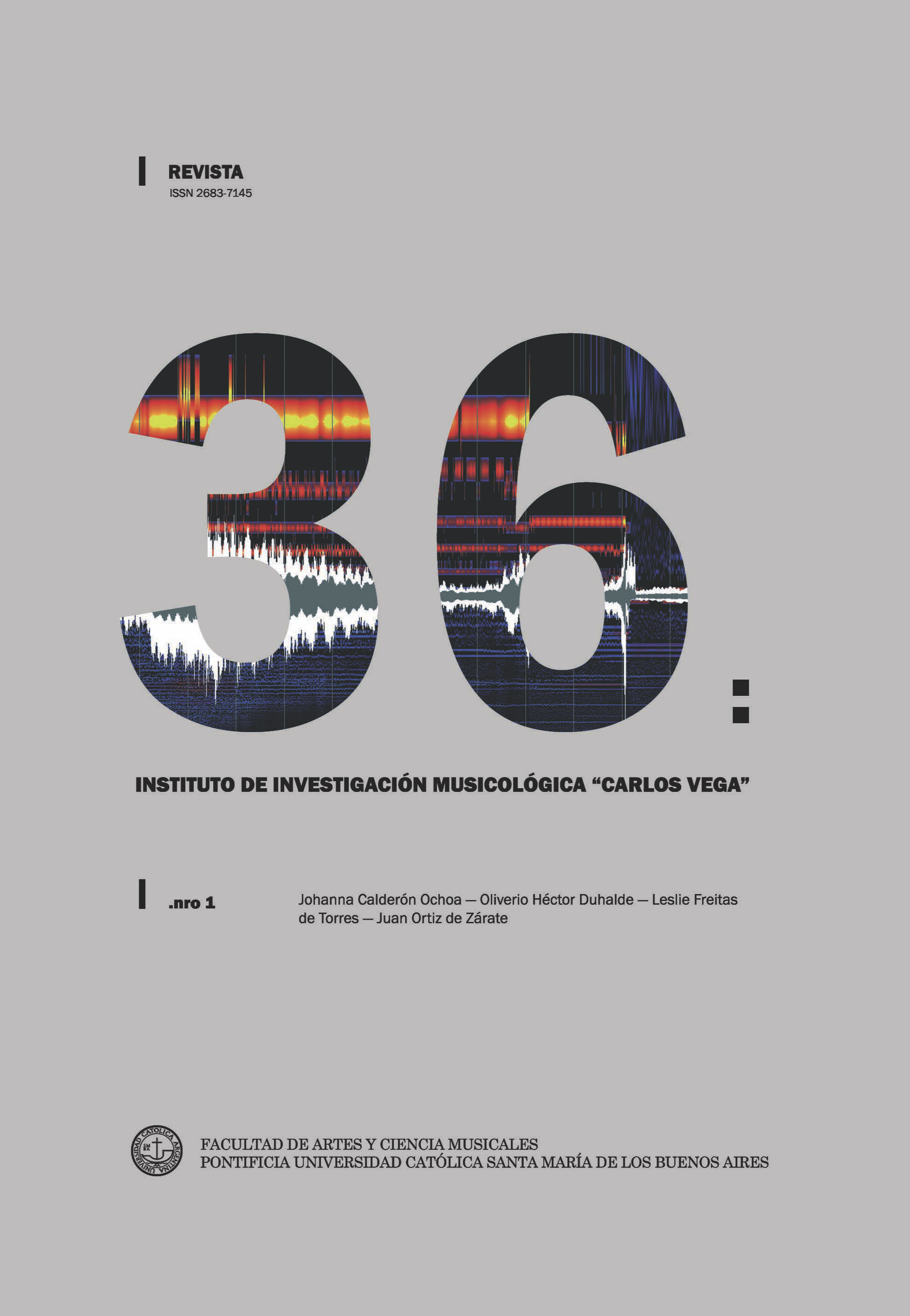 Tapa Revista del Instituto de Investigación Musicológica "Carlos Vega" 36-1 (2022)